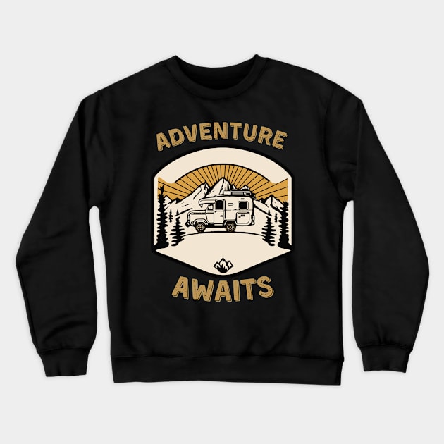 Adventure Awaits Crewneck Sweatshirt by CreativeFashionAlley